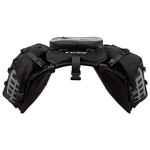 TUSK Highland X2 Rackless Luggage System w/Medium Dry Duffel Tail Bag Standard Heat Shield Black/Grey - color: Black/Grey, size: Medium Dry Duffel/Tail Bag, style: Standard Heat Shield