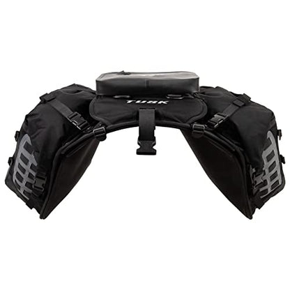 TUSK Highland X2 Rackless Luggage System w/Medium Dry Duffel Tail Bag Standard Heat Shield Black/Grey - color: Black/Grey, size: Medium Dry Duffel/Tail Bag, style: Standard Heat Shield
