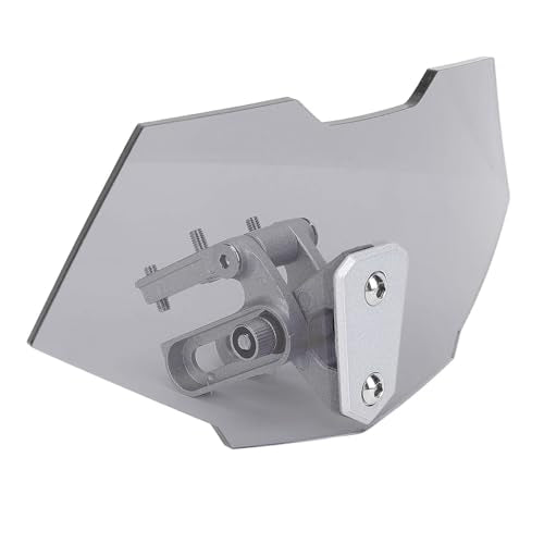 Motorcycle Acrylic Adjustable ClipOn Wind Deflector for Enhanced Comfort (Smoky Gray) - size: Smoky Gray
