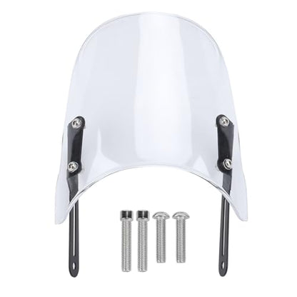 Motorcycle , Clear Wind Deflector PMMA Panel Front Wind Deflector with Mount Bracket for Scrambler 400X 2023-2024, for Speed 400 2023-2024, for Street Scrambler 900 - size: Transparent
