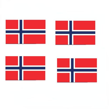 4 PCS Flag Stickers - Norway Flag Stickers Decals for Cup Computer Laptop Car Bumper Window Helmet Musical Instrument with Smooth Surface - size: Norway