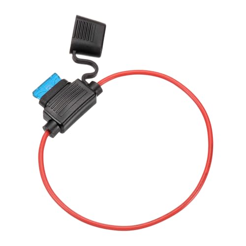 DMiotech Inline Fuse Holder DC 32V 16 AWG Waterproof Blade Fuse Holder 15A for Automotive, Marine, Truck, Motorcycle Blue - style: 15A