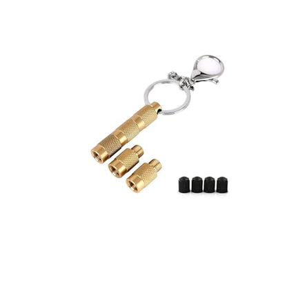 GODESON Tire Deflator,4 in 1 Solid Brass Easy Storage and Using Tire Air Down Tool,Tire Pressure Deflators for Offroad Vehicle