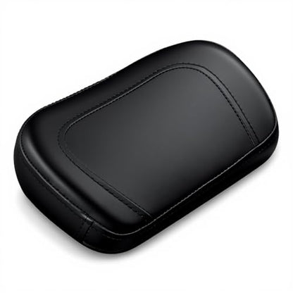 Passenger Backrest Pad Sissy Bar Cushion Compatible with Harley Touring Electra Glide Road Glide Road King Street Glide 2009-2023 - Fits Standard Height & Tall Detachable Uprights - Black PU Leather - color: Blaack#3