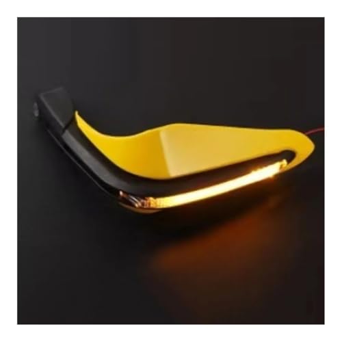 Motorcycle Windproof Handlebar Handguard 1 Pair Brake Lever Guard with Light Hand Shield Protector for Motorcycle - color: Yellow-light yellow