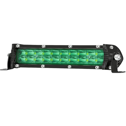 Green LED Light Bar, 7 Inch Marine Slim Light Bar Fog Reverse Lights 12V-60V 60W 6000lm, Waterproof Ultra Slim LED Offroad Driving Off Road Truck ATV UTV RV Mower Golf Cart Boat Fishing Hunting - color: 7 Inch Green