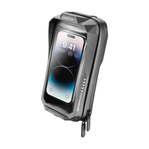 INTERPHONE, Quiklox Mobile Phone Waterproof Softcase for Motorcycle, Bike and Car, Universal Waterproof Hard Case Smartphone with Protections on Screen and Corners, with Anti-Slip Straps - style: Waterproof case