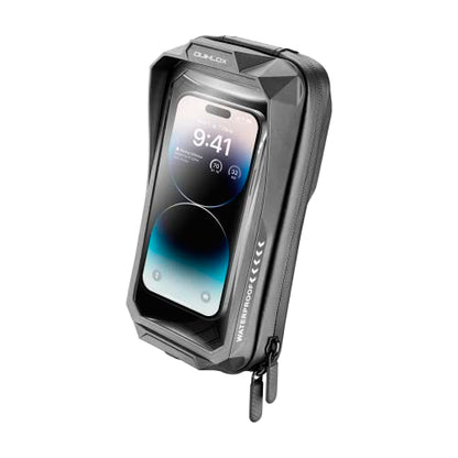 INTERPHONE, Quiklox Mobile Phone Waterproof Softcase for Motorcycle, Bike and Car, Universal Waterproof Hard Case Smartphone with Protections on Screen and Corners, with Anti-Slip Straps - style: Waterproof case