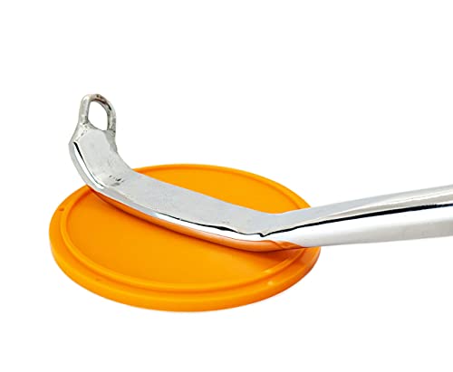Motorcycle Kickstand Pad. Universal Fit. (Large) (Orange) - color: Orange