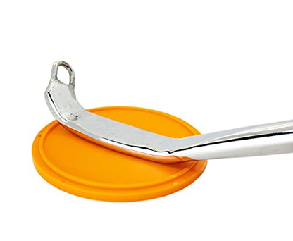Motorcycle Kickstand Pad. Universal Fit. (Large) (Orange) - color: Orange