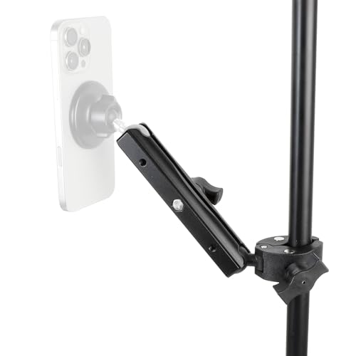 1" Ball Adapter for Handlebar Clamp Mount Base with 5.91" Double Socket Arm, Compatible with RAM B Size Mounts & Bike Motorcycle Phone Mount Holder (Handlebar Clamp w 5.91” Arm) - style: Handlebar Clamp Base With 5.91" Arm