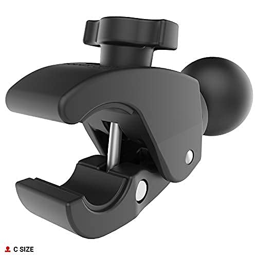 RAM Mounts Tough-Claw Small Clamp Base with C Size 1.5" Ball, Rail Mount for 0.625"-1.14" Bars, Tool-Free Installation RAP-400U - size: Small Clamp