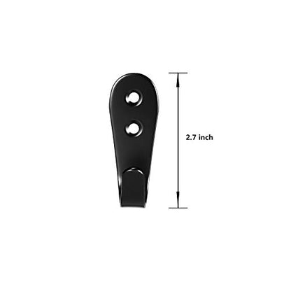 Flyisland Wall Hooks 8 Pcs, Coat Hooks Garage Hook Wall Mounted Hat Hangger Hooks Robe Hook Single Coat Hanger Heavy Duty (8 Pack, Black Round) - color: Black Round