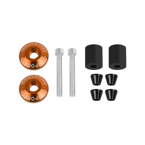 Motorcycle Bar End Plug Handlebars End Caps Grips Replacement for Yamaha Kawasaki Honda BMW Suzuki and All 7/8" Handlebar Grip - color: orange