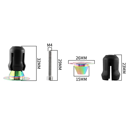 Bicycle Handlebar Bar End Plugs Caps Bike Handlebar Plugs Perfect for Most Bicycles Road Bike Mountain Bike BMX MTB Fixie - color: Multicolor