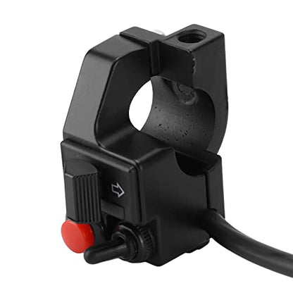 7/8inch Motorcycle Blinker Switch, Motorcycle Blinker Switch, 22mm Left Aluminum Alloy Turn Signal Blinker Push Button with Horn Beam