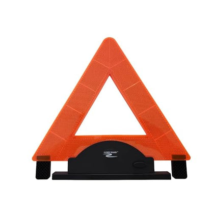 Lumen Wand Reflective Warning Triangle with LED Lights for Road Safety Metal Base | Internal LED with External Reflectors Emergency Triangle for Car Breakdowns - size: Pack of 1