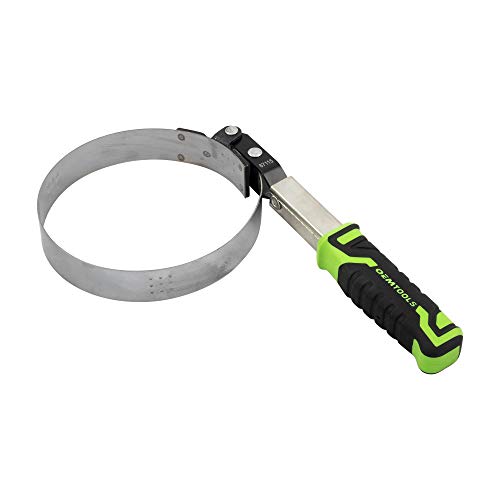 OEMTOOLS 87115 Swivel Oil Filter Wrench, Oil Filter Removal Tool for Removing 4-3/4" - 5-3/4" Filters in Tight Spaces, Dimpled Steel Band with Grippers, Padded TPR Handle - size: 4-3/4" - 5-3/4"