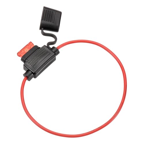 DMiotech Inline Fuse Holder DC 32V 16 AWG Waterproof Blade Fuse Holder 10A for Automotive, Marine, Truck, Motorcycle Red - style: 10A