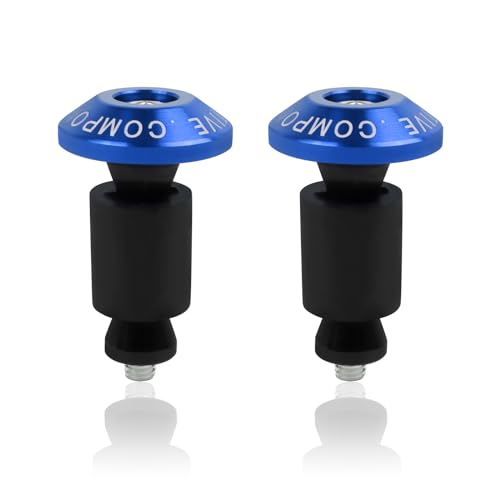 Motorcycle Bar End Plug Handlebars End Caps Grips Replacement for Yamaha Kawasaki Honda BMW Suzuki and All 7/8" Handlebar Grip - color: blue