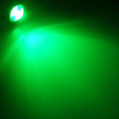 4Pcs 23mm DC 12V Black shell Eagle Eye Cob LED Car Fog DRL Daytime Running Light Backup Reverse Tail Rock Lights Headlights Signal Lamp Small bulb use for car and motorcycle (Green) - color: Green
