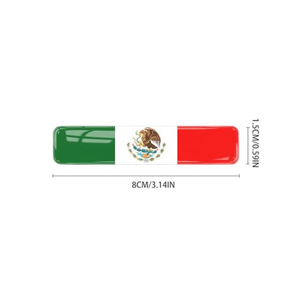 4-Pack Mexico Flag 3D Epoxy Car Stickers – Reflective Waterproof Decals for Cars, Trucks, Motorcycles, Helmets, Laptops & More, Durable Mexican Pride Auto Accessories
