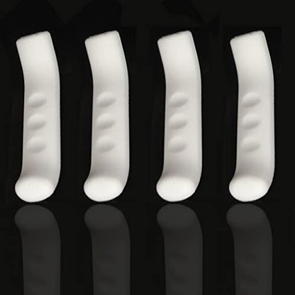 4 Pcs Bicycle Brake Levers Sleeve Silicone Gel Anti-Slip Brake Handle Protection Cover 2 Pair (White) - color: White