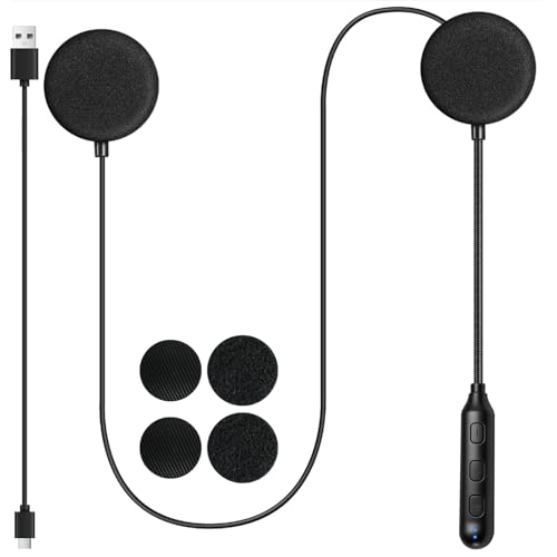 SAMDO Motorcycle Helmet Bluetooth Headset Speakers Outdoor Sports Hands-Free Headphones Bluetooth 5.3 for Cycling, Skiing, Riding Automatic Answering Voice Assistant Music Player Y1