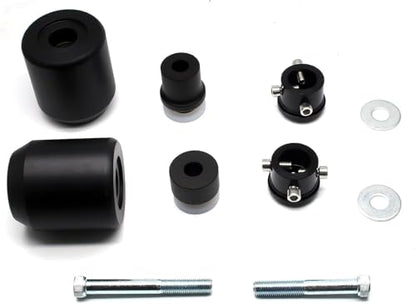 MZS Motorcycle Frame Sliders, Falling Anti Crash Protector Guards No Cut Kits CNC Black Compatible with ZX4R ZX4RR 2023-2025 / ZX25R 2021-2022