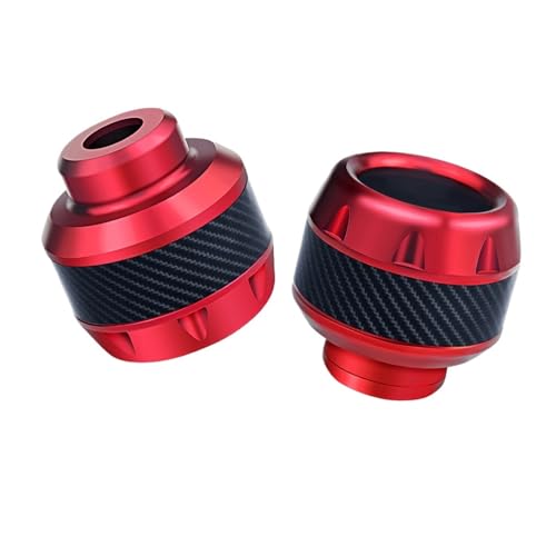 2PCS Burning Titanium Motorcycle Frame Slider Aluminum Front Fork Cup Falling Crush Protector Carbon Fiber for Motorbike Scooter(C-2) - color: C-2