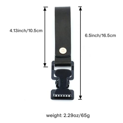 Leather Glove Clips with Metal Hooks - Work Glove Holders for Duty Belts, Electricians And Filming Work Construction - color: Blackl