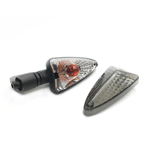 2Pcs Motorcycle Turn Signal Light Front Or Rear Indicator Compatible With Triumph Tiger 800/XC Tiger 1050 Daytona 675/R 2009-2018 (Long handle and Smoke) - color: Long handle and Smoke
