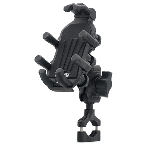 Motorcycle Phone Mount Holder with Vibration Dampener, 360° Adjustable M8 Ball Head (Handlebar Mount) - size: Handlebar Mount