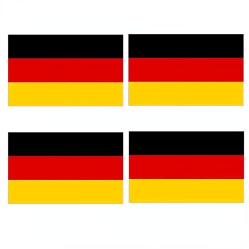 4 PCS Flag Stickers - Germany Flag Stickers Decals for Cup Computer Laptop Car Bumper Window Helmet Musical Instrument with Smooth Surface - size: Germany