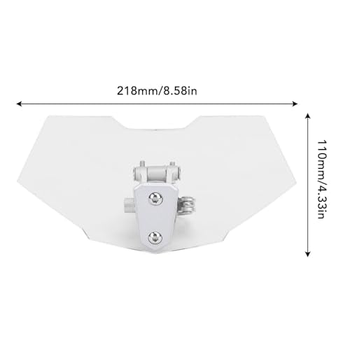 Motorcycle Windshield, Adjustable Windshield Extender, Acrylic Heightened Clip On Wind Deflector Windscreen Extension for Motorbike (Transparent) - size: Transparent
