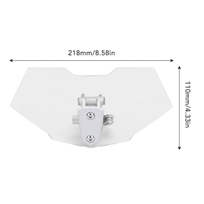 Motorcycle Windshield, Adjustable Windshield Extender, Acrylic Heightened Clip On Wind Deflector Windscreen Extension for Motorbike (Transparent) - size: Transparent