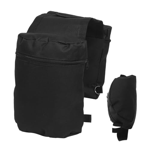 Cabilock Motorcycle Saddlebags and Bike Pannier Bag Set, Black Sturdy Rear Rack Storage, Water-resistant Cycling Luggage for Commuter and Off-road Cyclists