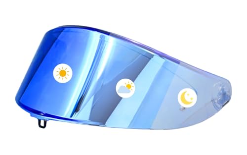 Compatible With K6S Visor K6 Face Shield Replacement Tinted Visor Helmet Accessories (Clear Blue to Ice Blue) - color: Clear Blue/Ice Blue