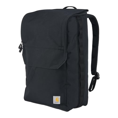 Carhartt 21L Top-Load Backpack, Durable Water Resistant Coated Canvas Base W/ 17" Laptop Sleeve, Black - color: Black