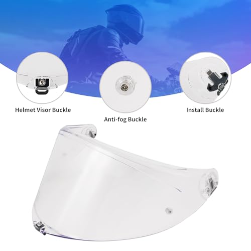 K6 Helmet Shield Visor Replacement Face Shield Compatible with K6 K6S Motorcycle Helmet Accessories (Clear) - color: Clear