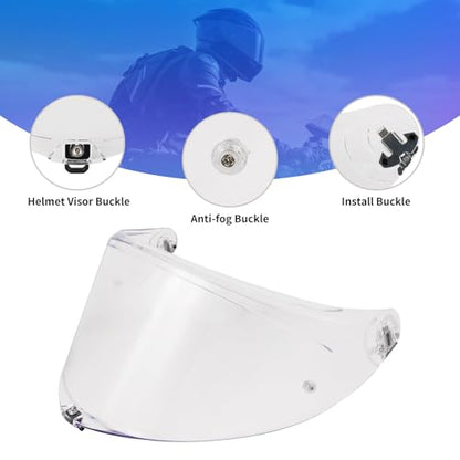 K6 Helmet Shield Visor Replacement Face Shield Compatible with K6 K6S Motorcycle Helmet Accessories (Clear) - color: Clear