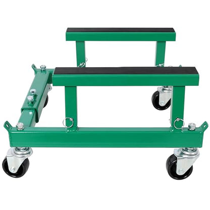 Motorcycle Engine Cradle Dolly 1500lbs, Engine Stand with 4×360° Swivel Wheels Heavy Duty Racks for Motorcycle Maintenance, Engine Stand (Green) - color: Green