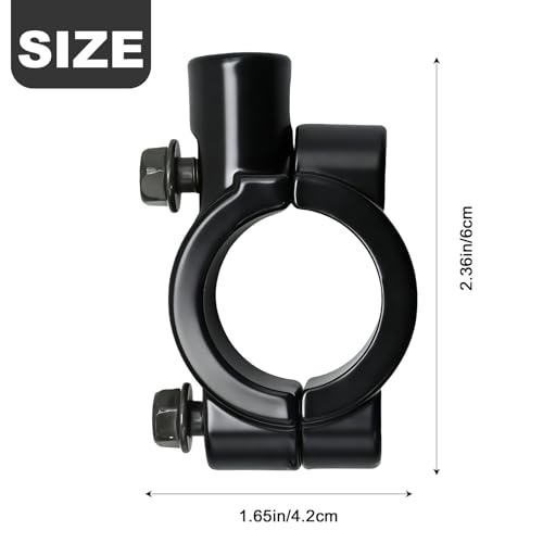 1" 25mm Motorcycle Mirror Mount 8mm Thread 1 inch Motorcycle Mirrors Mounts Clamp, Handle Bar Clamps for ATV Scooter Bike Bicycle Handlebar Mirror Holder Bracket (2Pcs Black) - size: 1" Handlebar 8mm Thread
