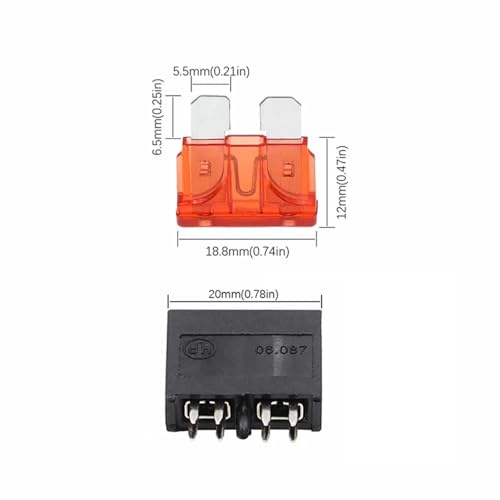 4Pcs 32V Car Fuse Block Holder Standard Automotive Blade Fuse Box ATC ATO PCB Panel Mount Insurance Block Safety Blade Fuse Terminal for Truck RV Van CFH-PCBATO-06088 - color: CFH-PCBATO-06088
