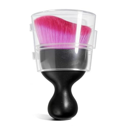Car Detailing Brushes, Car Cleaning Brush, Auto Interior Soft Bristles Curved Cleaning Brush, Auto Detailing Dusting Tool Universal for Dashboard Air Conditioner Vent Computer (Black Purple) - color: Black Purple