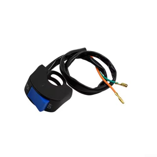 22MM Motorcycle Handlebar LED Switch Featuring Engine Kill and Dual Flash Button for Improved Nighttime Riding Safety (blue) - color: blue