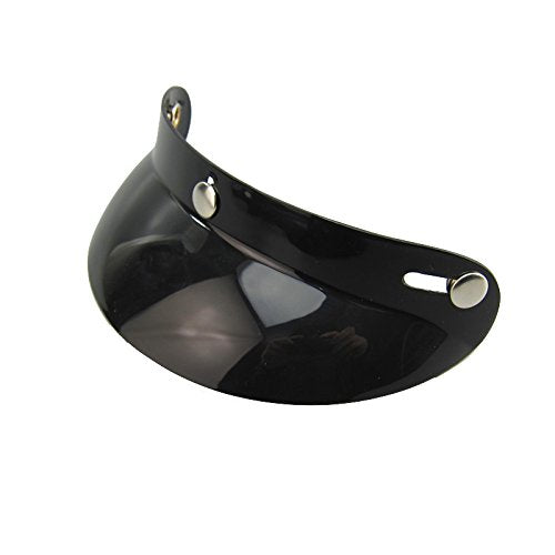 VCOROS 3 Snap 3/4 Open Face Helmet Peak Visor (Black)