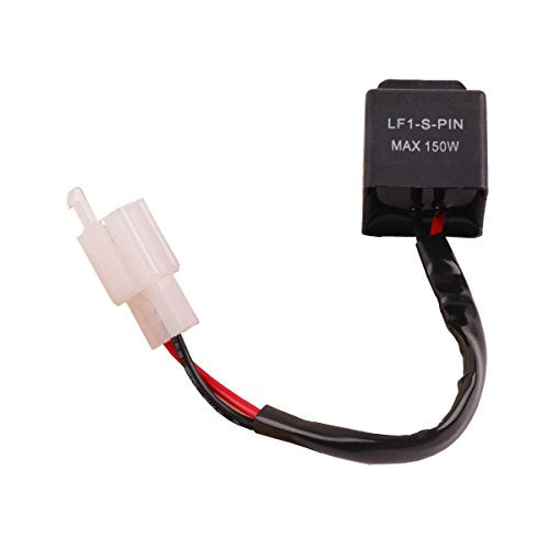 KAFEEK 2-Pin Electronic LED Flasher Relay FIX Motorcycle Turn Signal Bulbs Hyper Flash