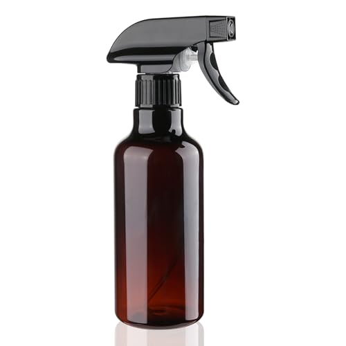 Spray Bottles 12oz Plastic Spray Bottle for Hair Mist/Stream Heavy Duty Empty Spray Bottles for Cleaning Solutions, Plants (12oz-Brown) - color: 12oz-Brown