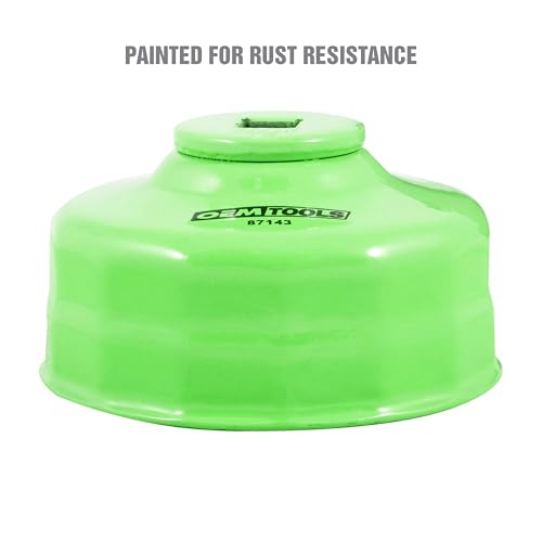 OEMTOOLS 87143 74/76MM and 15 Flute Oil Filter Wrench, Green Oil Filter Wrench, Fits 3/8" Ratchet, Non-Slip Grip, Rust-Resistant - style: 74/76 mm 15 Flute